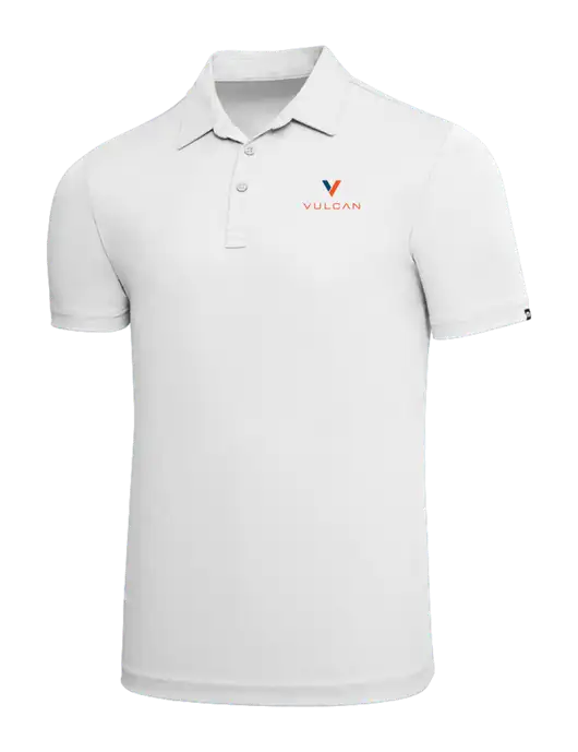 TravisMathew White Solid Oceanside Polo w/Vulcan Logo