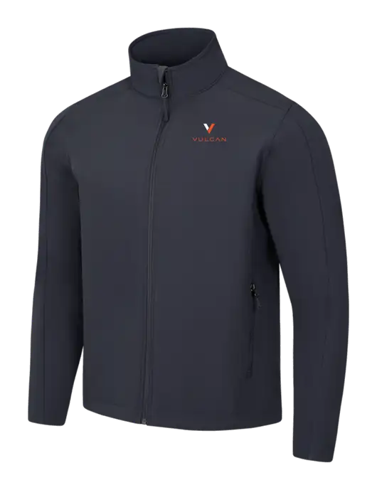 Charcoal Grey Core Soft Shell Jacket w/Vulcan Logo