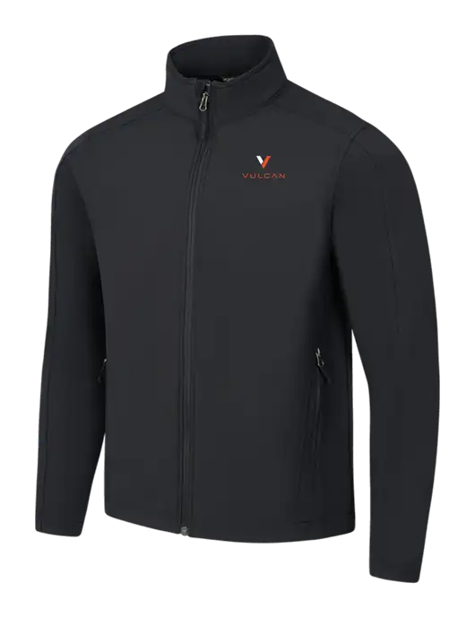 Black Core Soft Shell Jacket w/Vulcan Logo