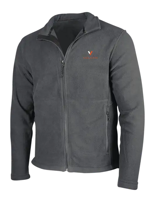 Dark Grey Fleece Jacket w/Vulcan Logo