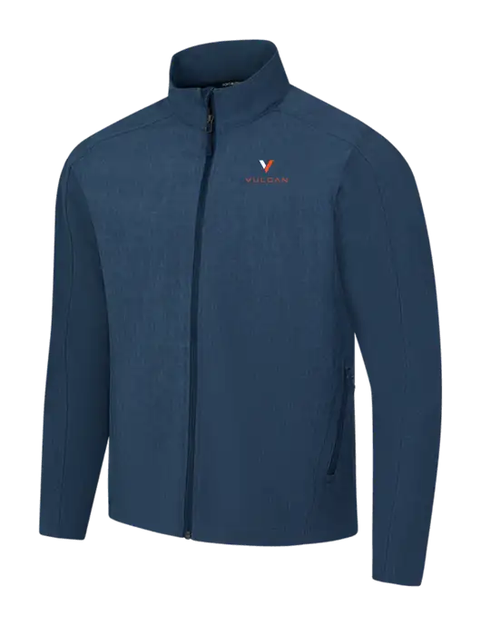 Navy Heather Core Soft Shell Jacket w/Vulcan Logo
