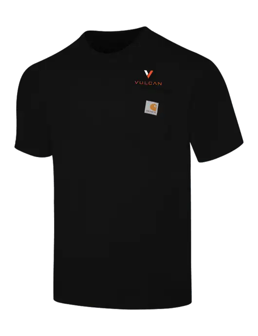 Carhartt Workwear Black Pocket Short Sleeve T-Shirt w/Vulcan Logo