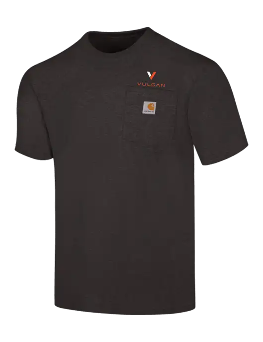 Carhartt Workwear Charcoal Heather Pocket Short Sleeve T-Shirt w/Vulcan Logo