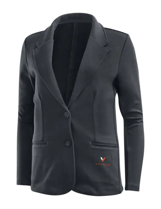 Charcoal Grey Womens Knit Blazer w/Vulcan Logo