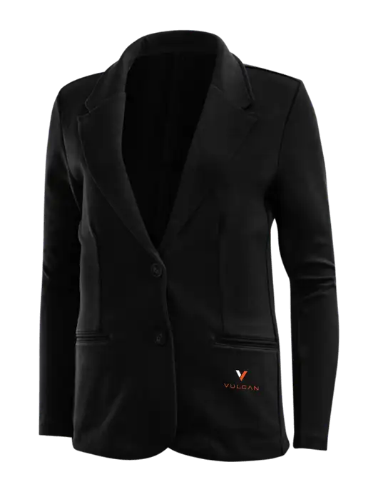 Black Womens Knit Blazer w/Vulcan Logo