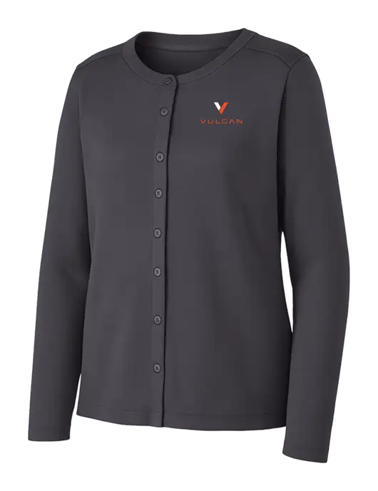 Grey Smoke Womens Concept Stretch Button-Front Cardigan Sweater w/Vulcan Logo