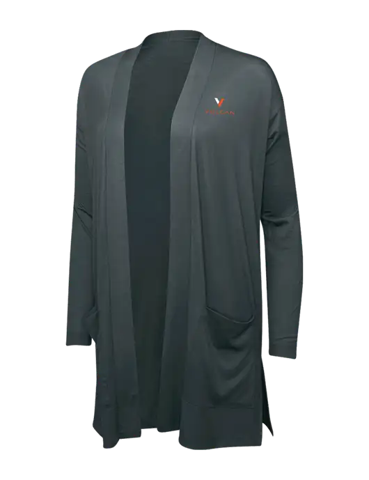 Smoke Grey Womens Concept Long Pocket Cardigan w/Vulcan Logo