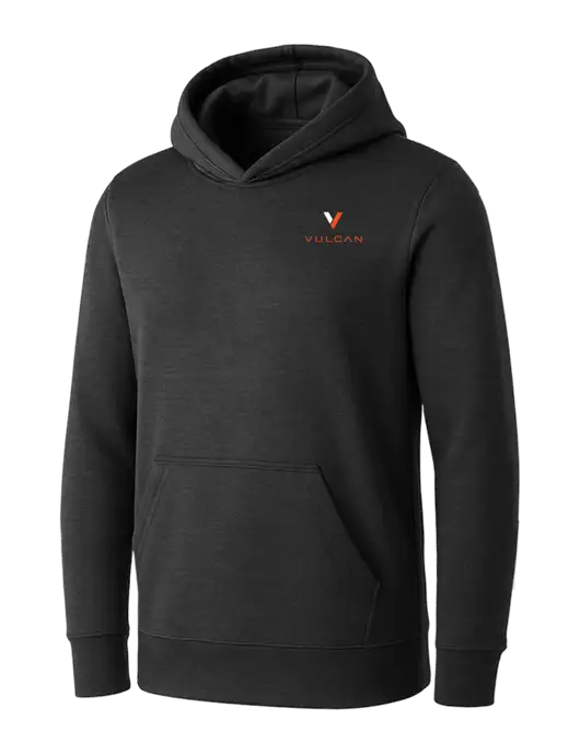 Womens Dark Grey Heather Core Fleece Pullover Hooded Sweatshirt w/Vulcan Logo