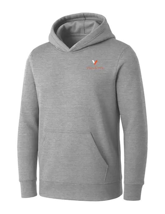 Womens Light Grey Heather Core Fleece Pullover Hooded Sweatshirt w/Vulcan Logo