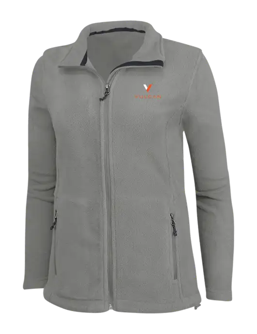Womens Medium Grey Fleece Jacket w/Vulcan Logo