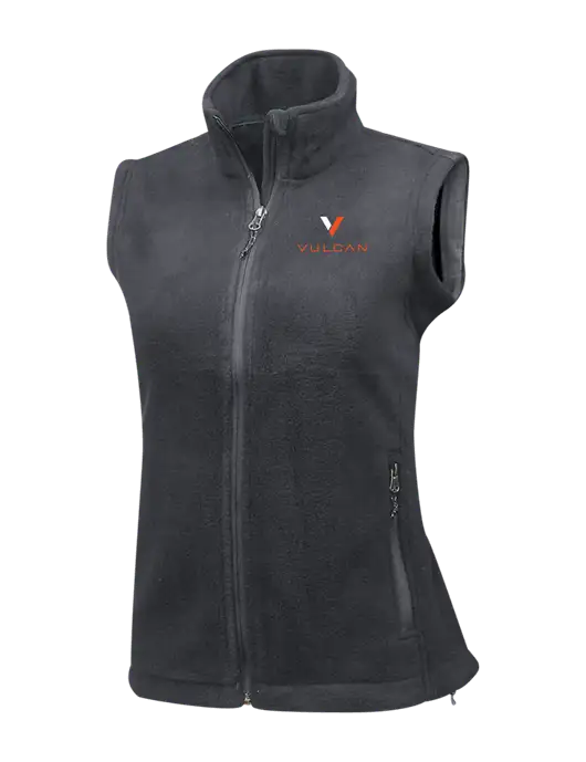 Medium Grey Womens Fleece Vest w/Vulcan Logo