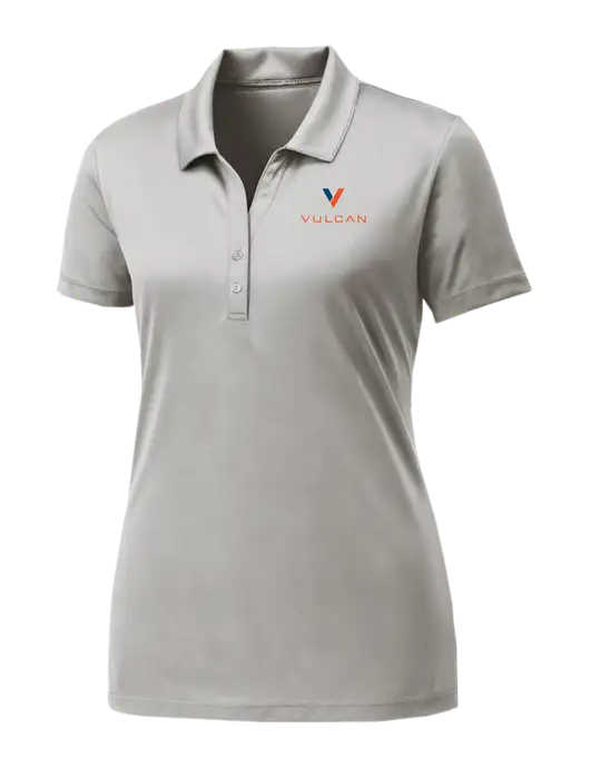 Womens Very Light Grey PosiCharge Competitor Polo w/Vulcan Logo