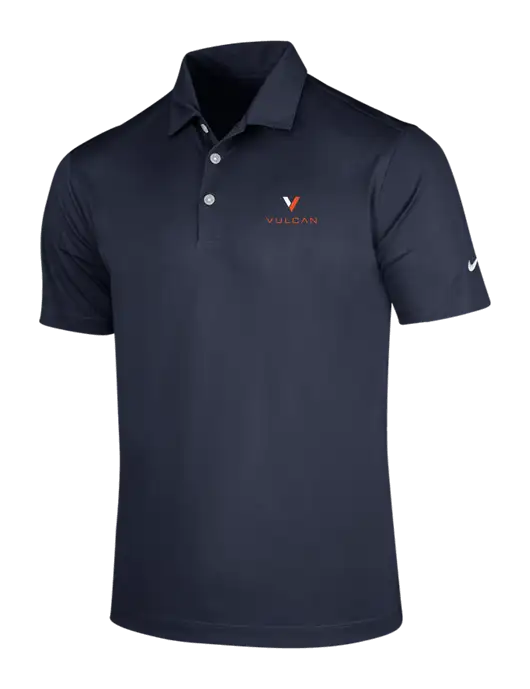 NIKE Dark Navy Dri-Fit Vertical Mesh Polo w/Vulcan Logo