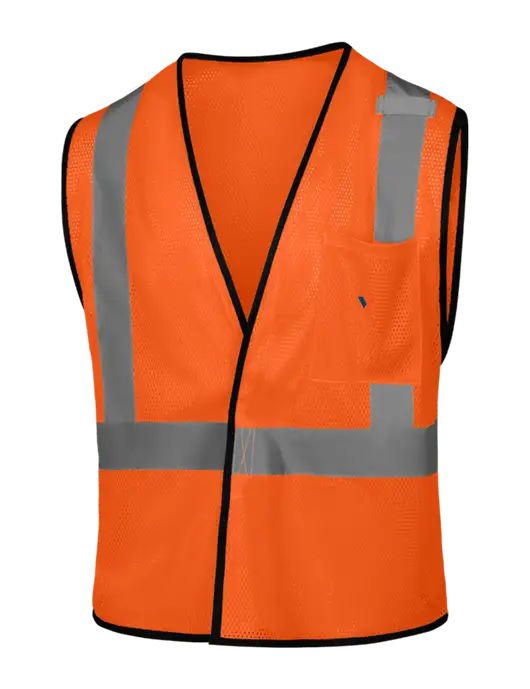 CornerStone Safety Orange ANSI 107 Class 2 Economy Mesh One-Pocket Vest w/Vulcan Logo