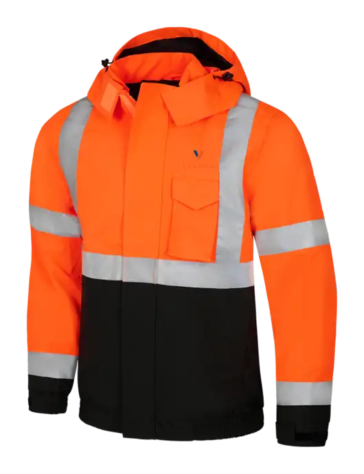 CornerStone Safety Orange ANSI 107 Class 3 Economy Waterproof Insulated Bomber Jacket w/Vulcan Logo