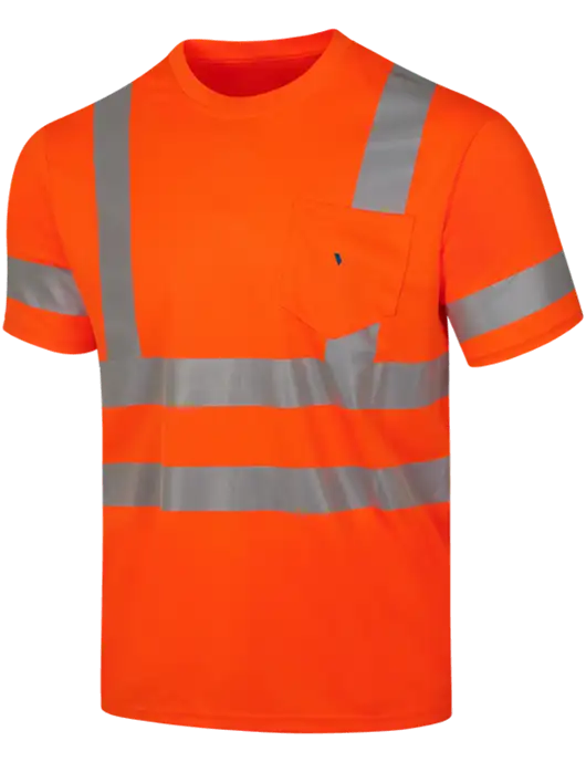 CornerStone Safety Orange ANSI 107 Class 3 Mesh Tee w/Vulcan Logo