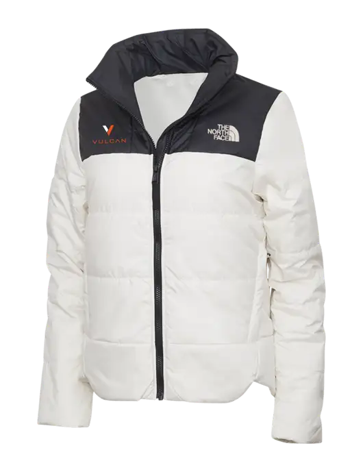 North Face Womens Vintage White Everyday Insulated Jacket w/Vulcan Logo