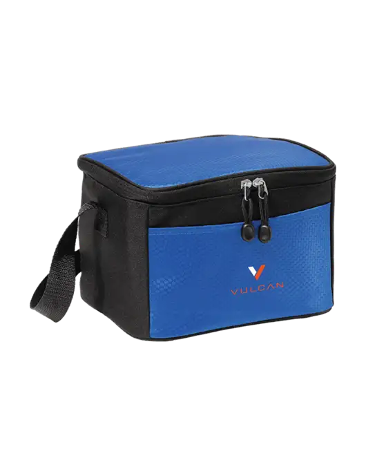 6 Can Twilight Blue/Black Cube Cooler w/Vulcan Logo