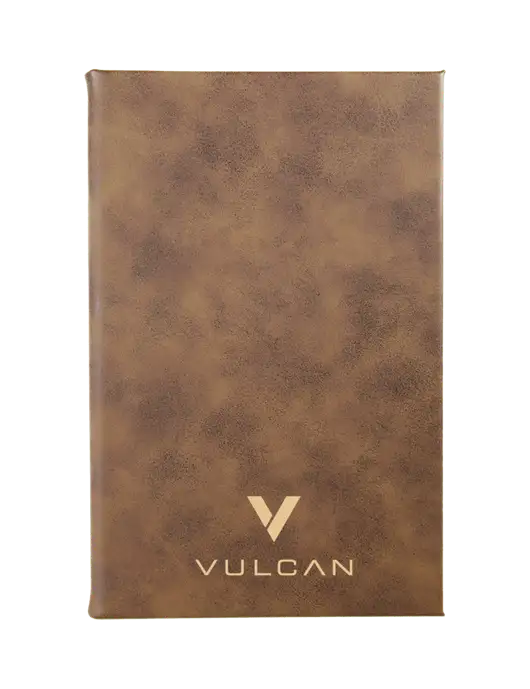 Rustic Leatherette 5.25 x 8.25 Journal w/Vulcan Logo