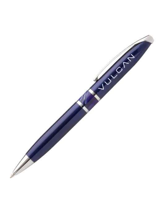 Illusion Navy Pen - Black Ink w/Vulcan Logo