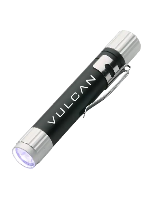 Black Aluminum LED Penlight w/Vulcan Logo