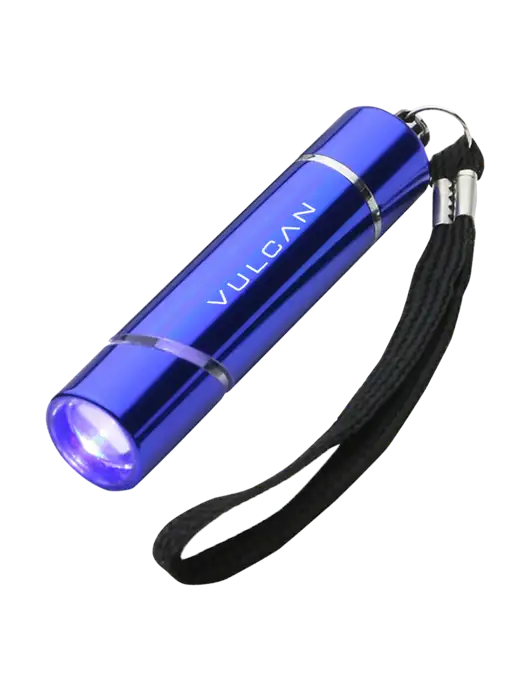 Blue Aluminum Scope LED Flashlight w/Vulcan Logo